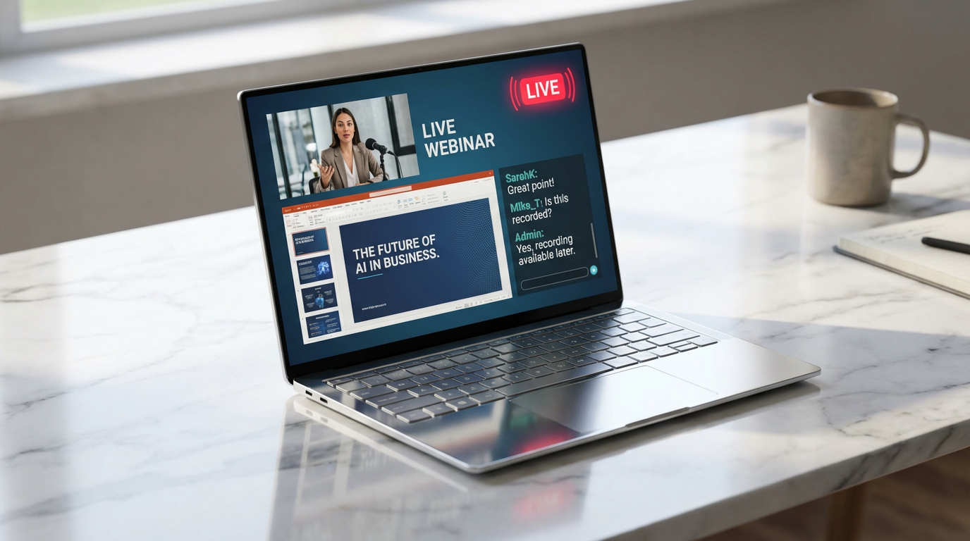 The Virtual Webinar Mockup