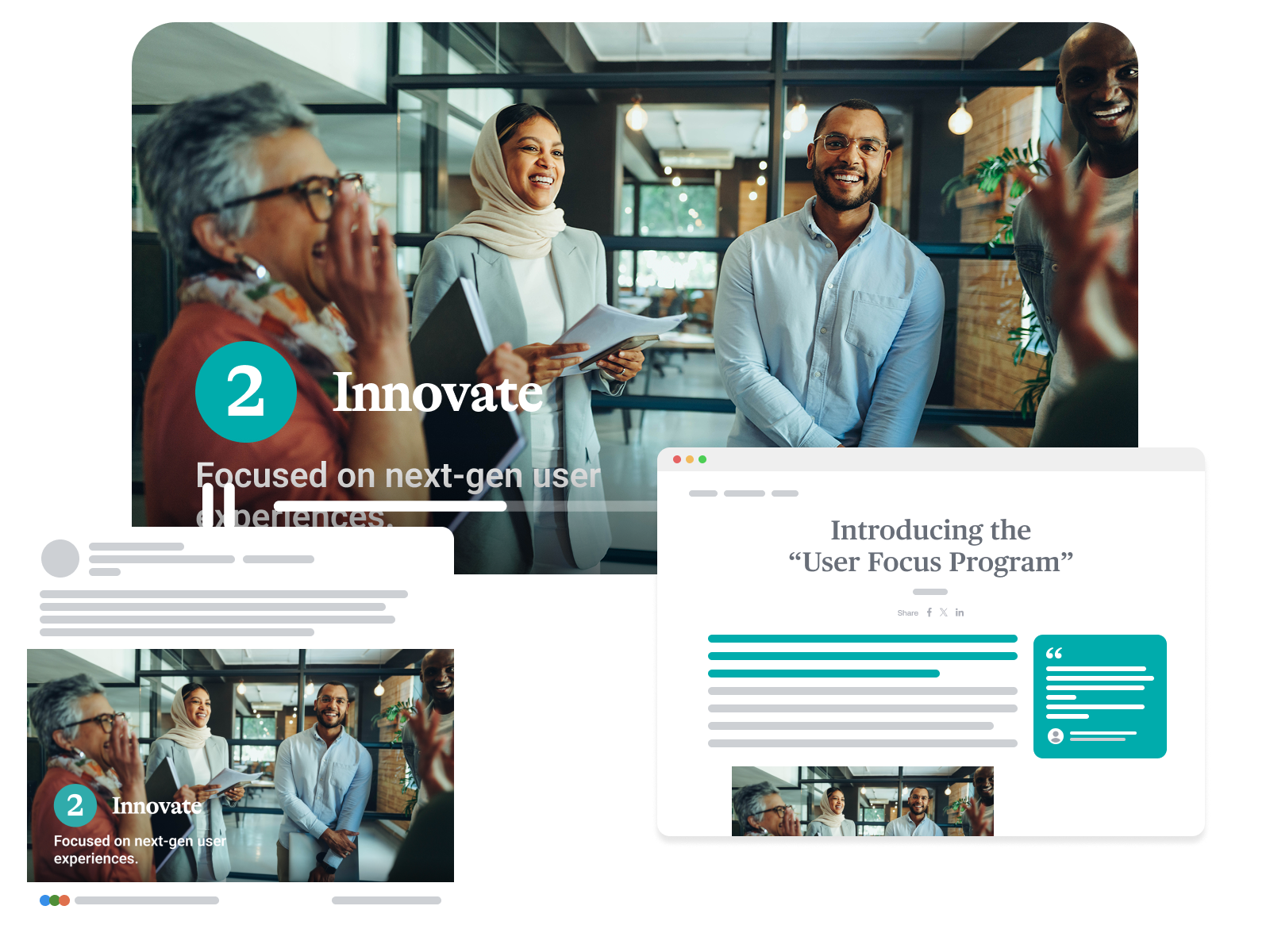 AI Copywriting repurposing one video into multiple text formats—turning presentations into headlines, blog summaries, and web content to maximize reach.