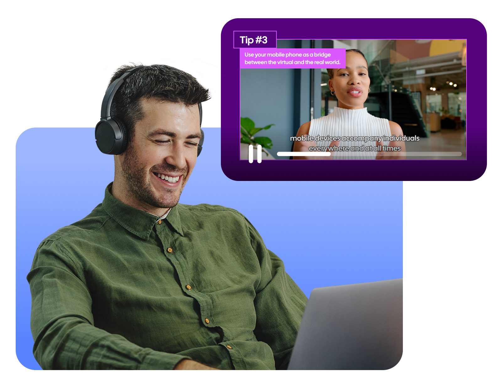 Clear audio that keeps viewers engaged and focused on your message from start to finish.