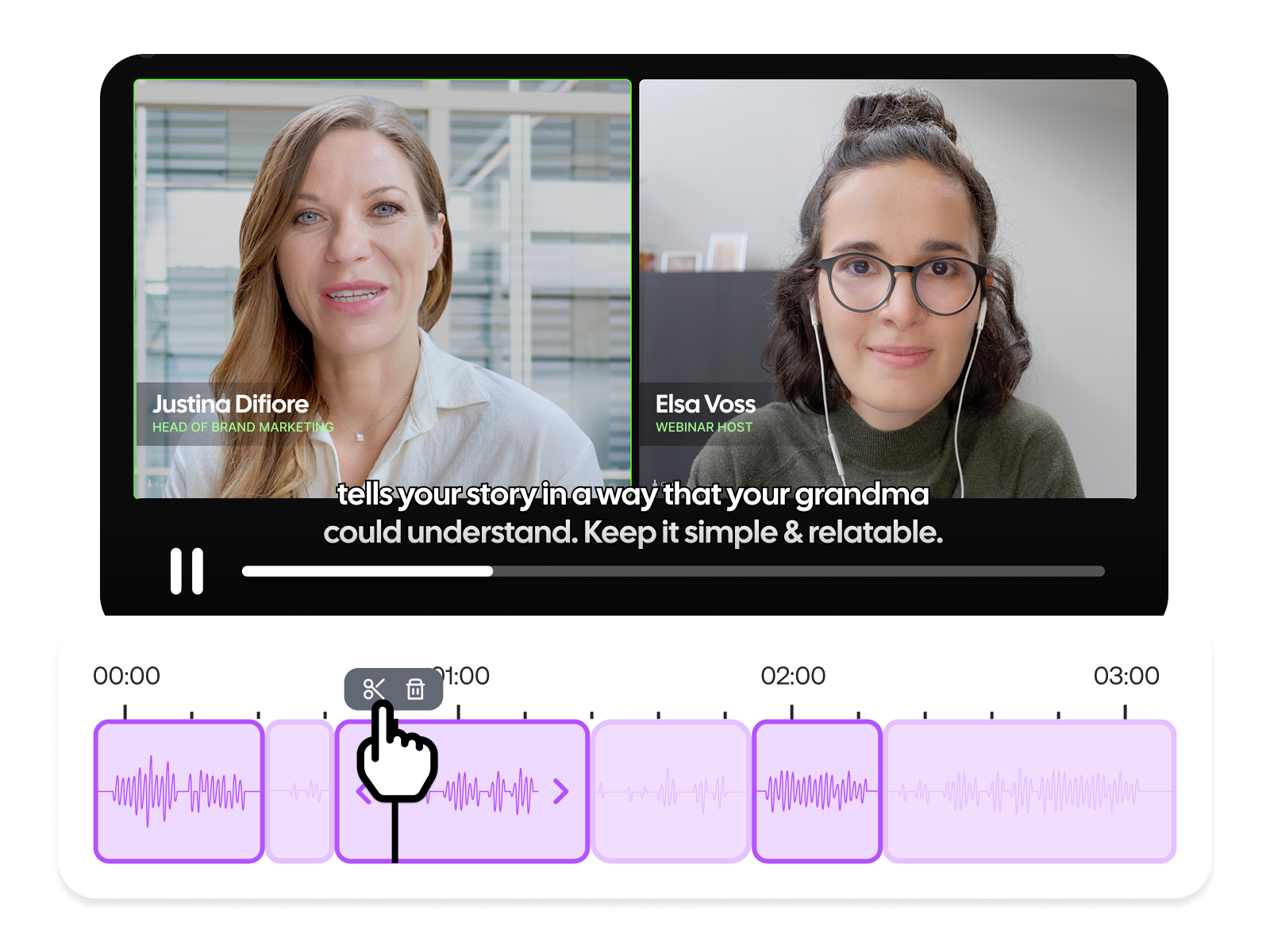 Let AI find the gold in your recordings—auto-detect and cut your best video moments in seconds.