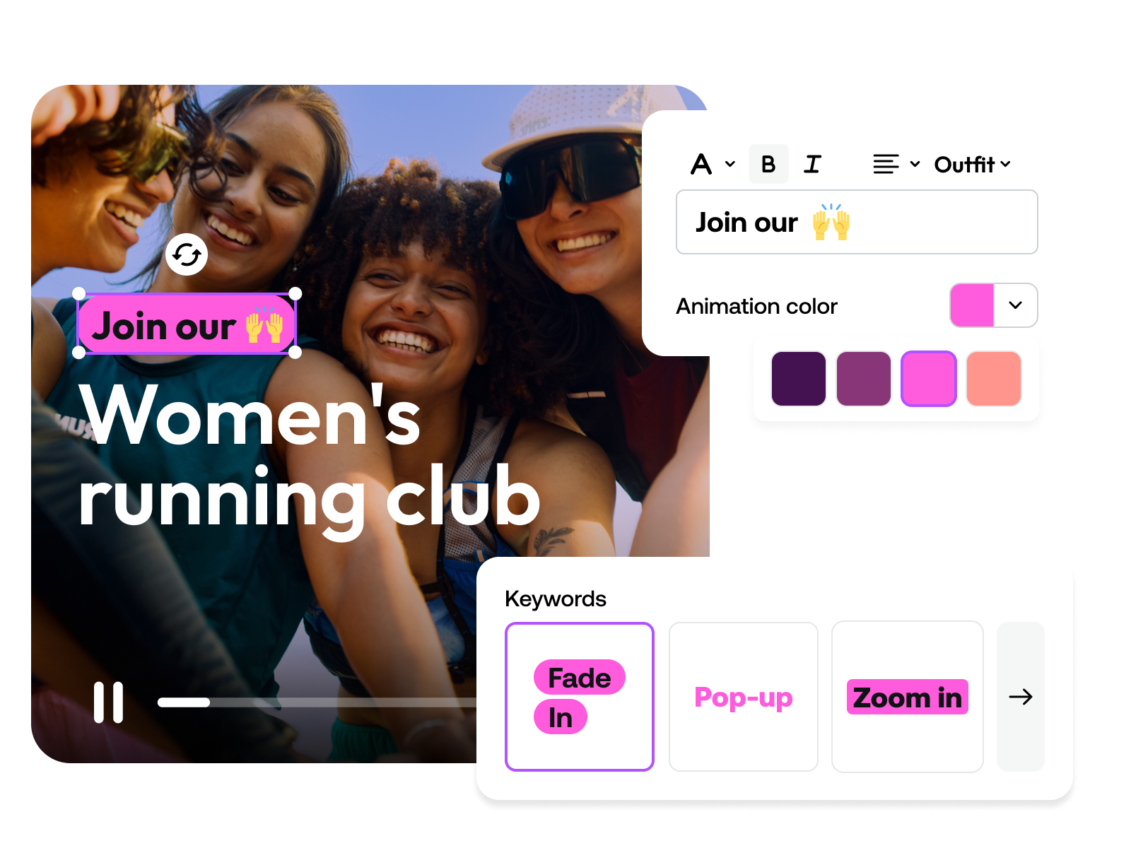 Video template with customizable colors, text and animation styles for dynamic elements—perfect for creating vibrant, branded content.