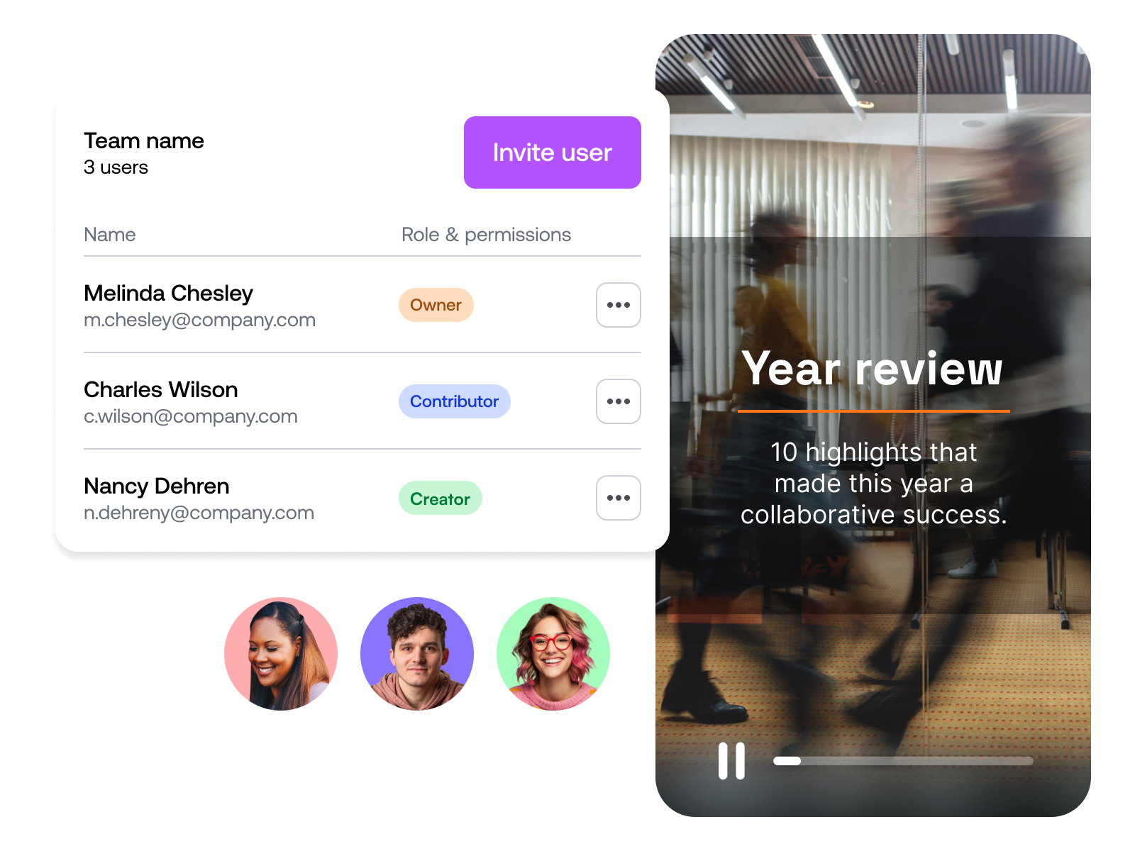 Manage roles and permissions to enable secure, collaborative video creation.