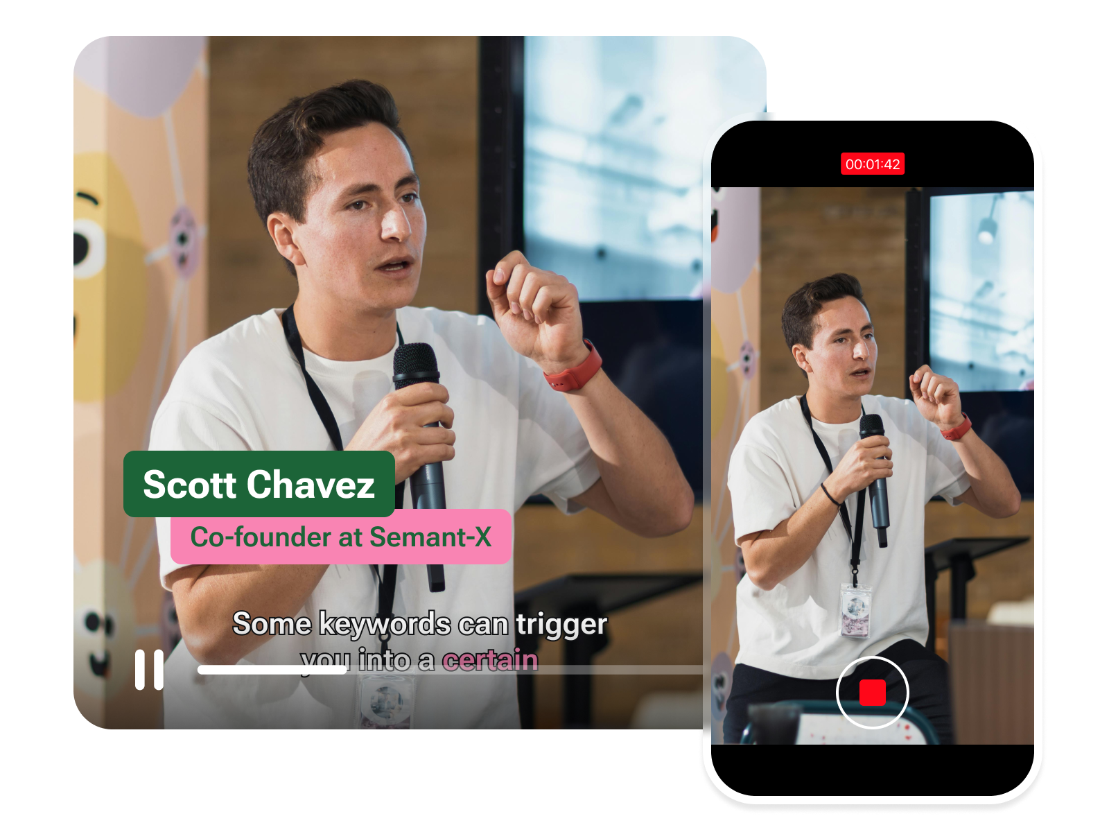 Record spontaneous content with a smartphone and upload it on PlayPlay for team use.